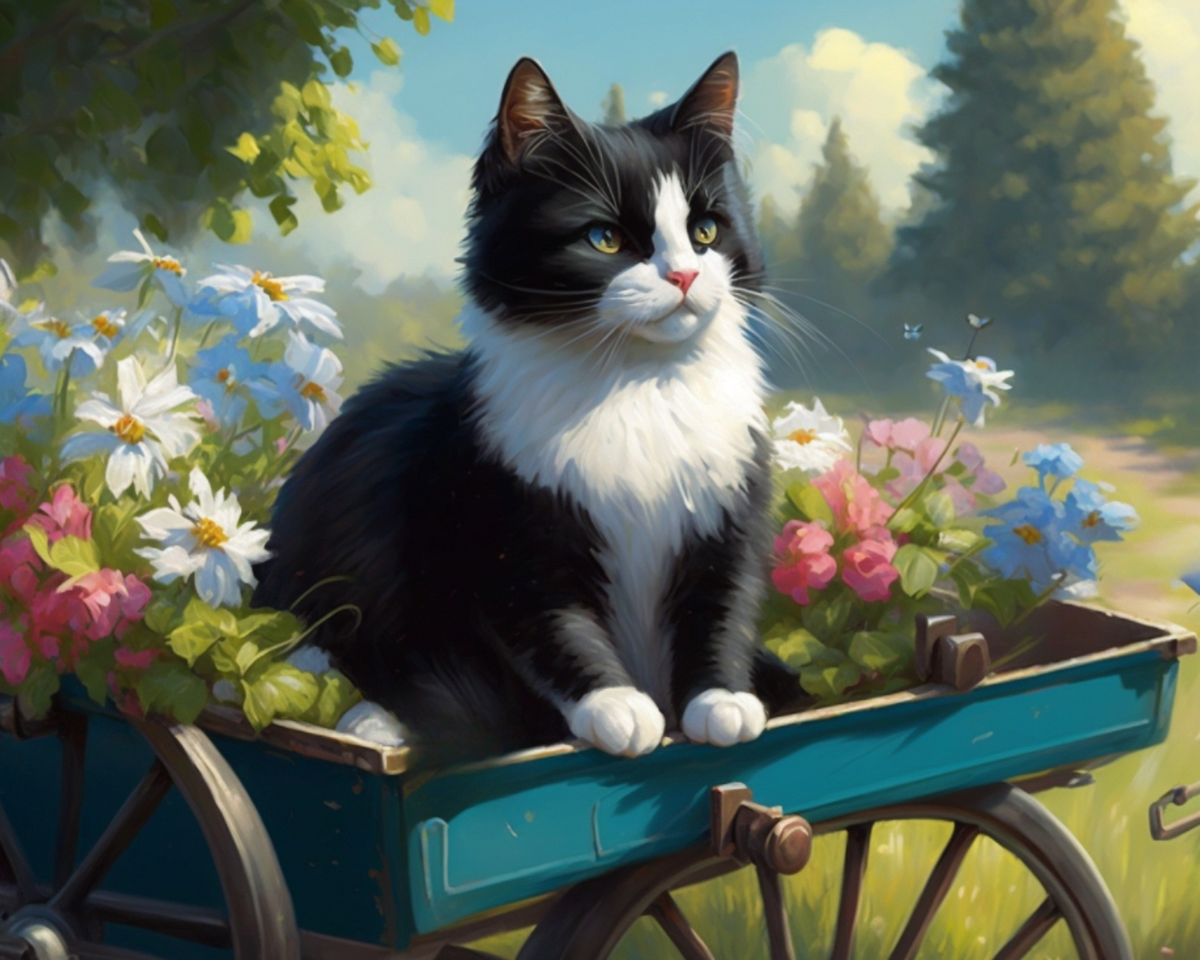 Tuxedo Kitten Diamond Art Kit