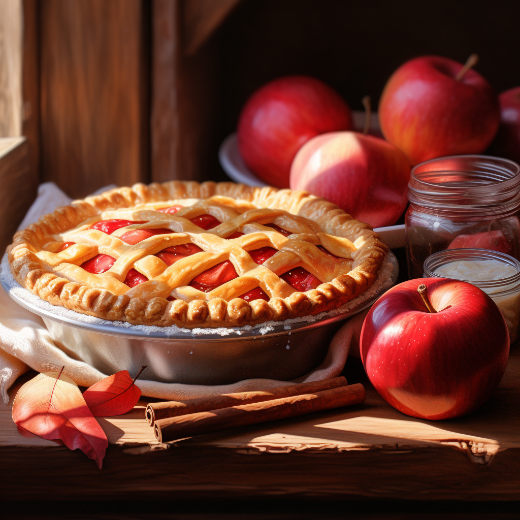 Apple Pie And Apples Diamond Art Kit