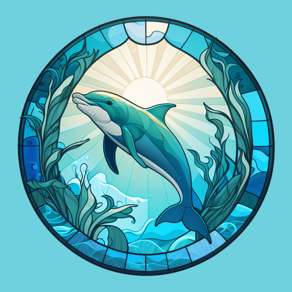 Dolphin Sun Abstract Diamond Art Kit