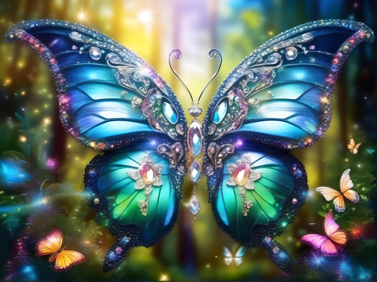 Crystal And Gem Butterfly Diamond Art Kit