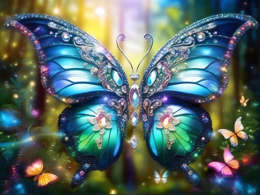 Crystal And Gem Butterfly Diamond Art Kit