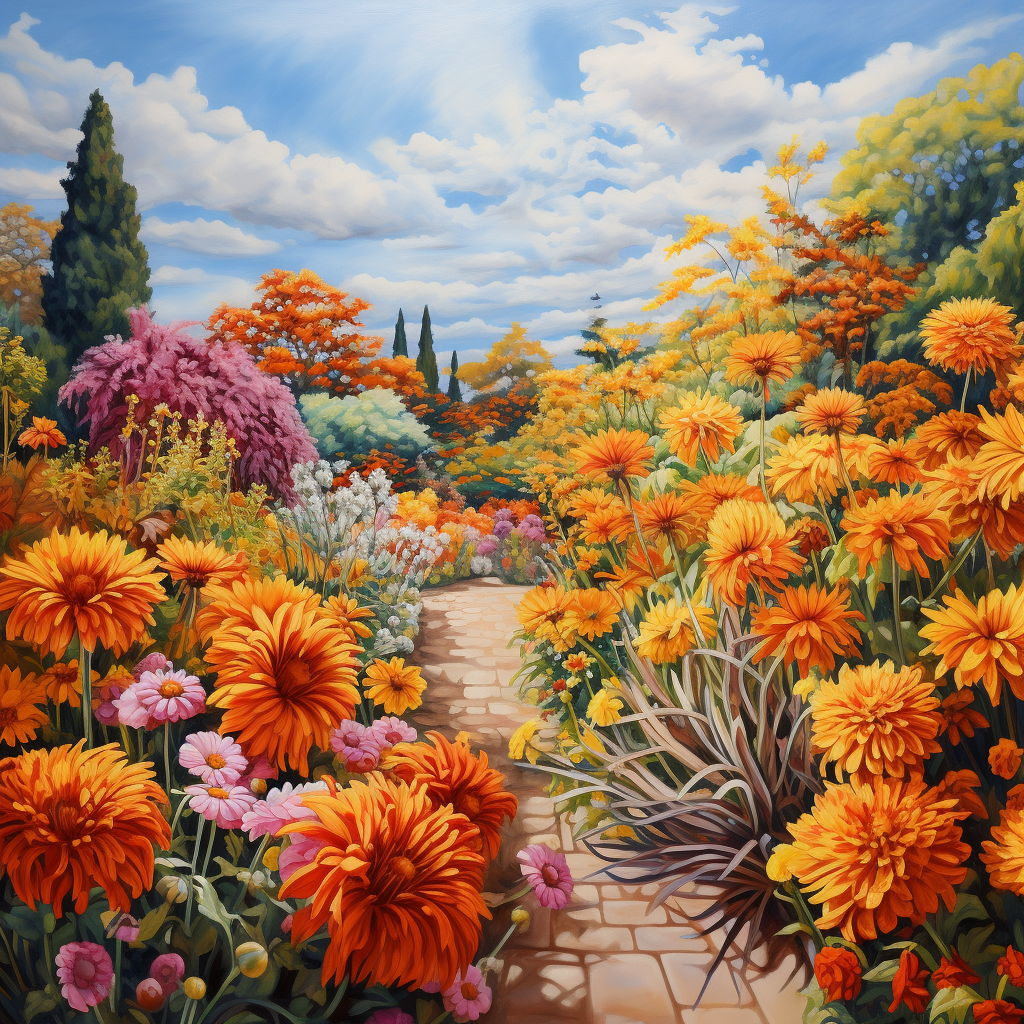 Autumn Flower Garden Diamond Art Kit