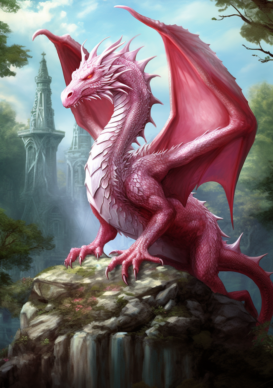 Mountain Castle Red Dragon Diamond Art Kit