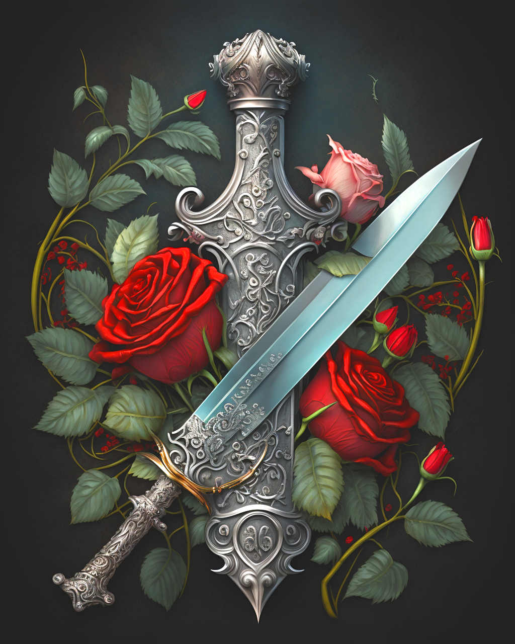 Sword And Roses Diamond Art Kit
