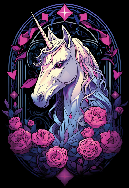 White Unicorn Arch Diamond Art Kit