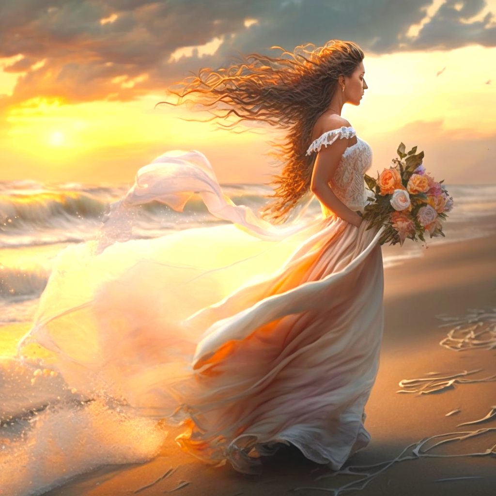 Bride On The Beach Diamond Art Kit