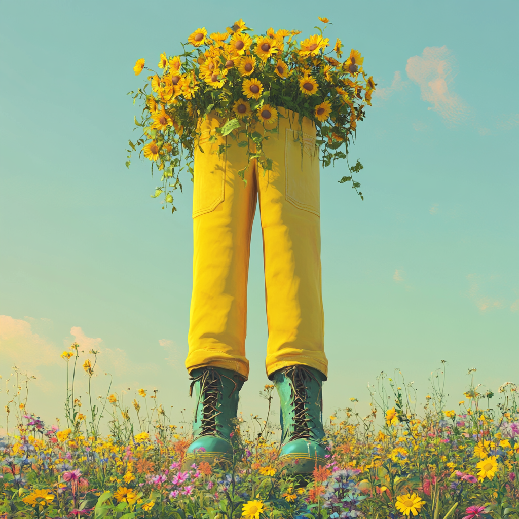 Yellow Flower Pant Diamond Art Kit