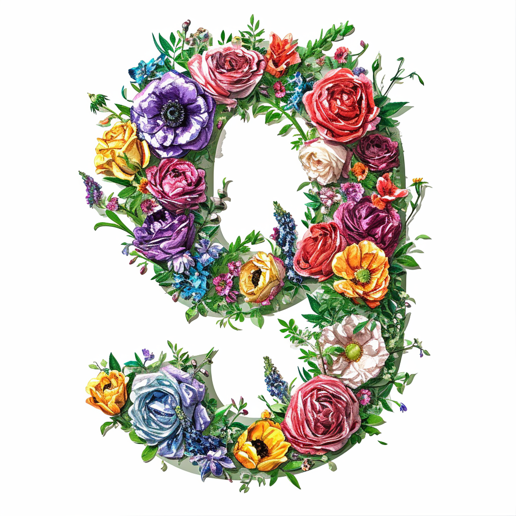 Flower Number Nine Diamond Art Kit