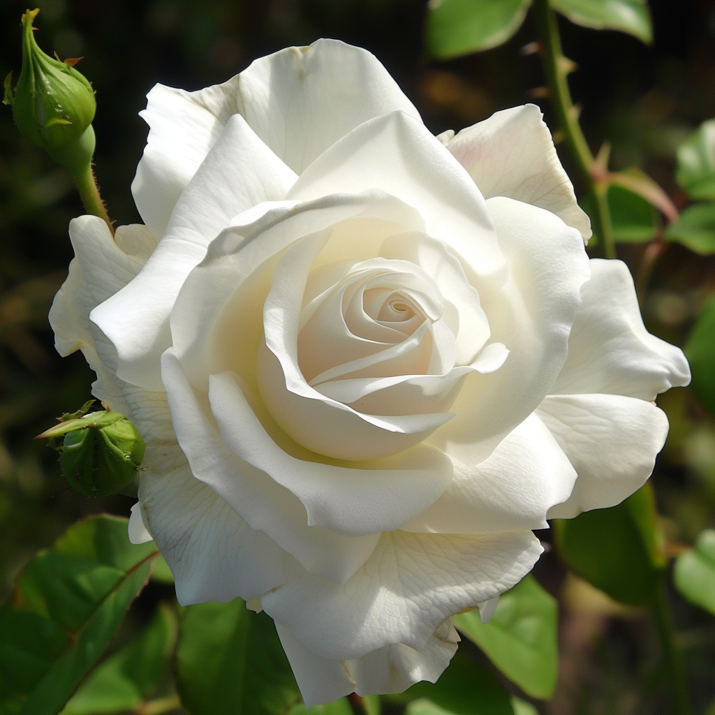 White Rose And Leaves Diamond Art Kit