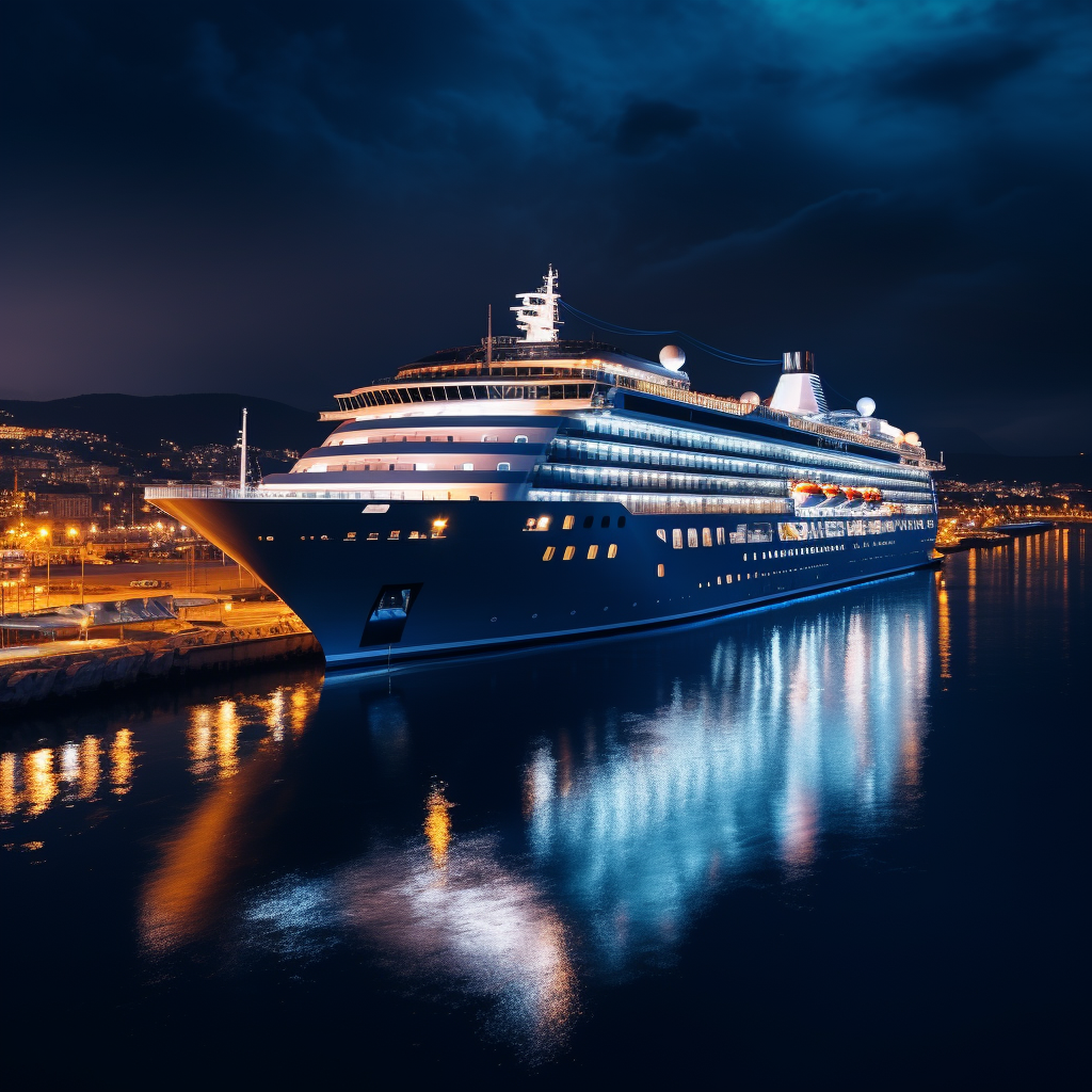 Nighttime Cruise Ship Diamond Art Kit