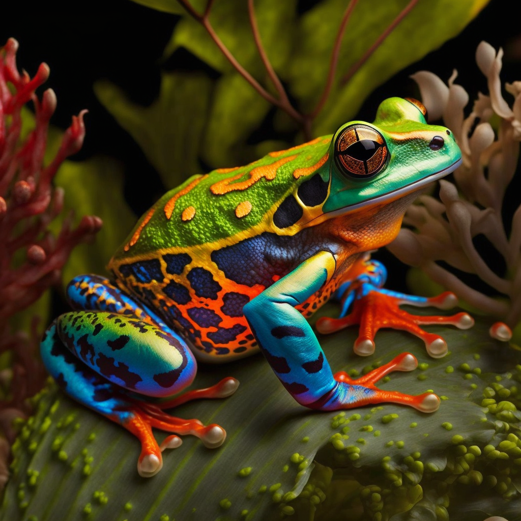 Bright Colorful Frog Diamond Art Kit