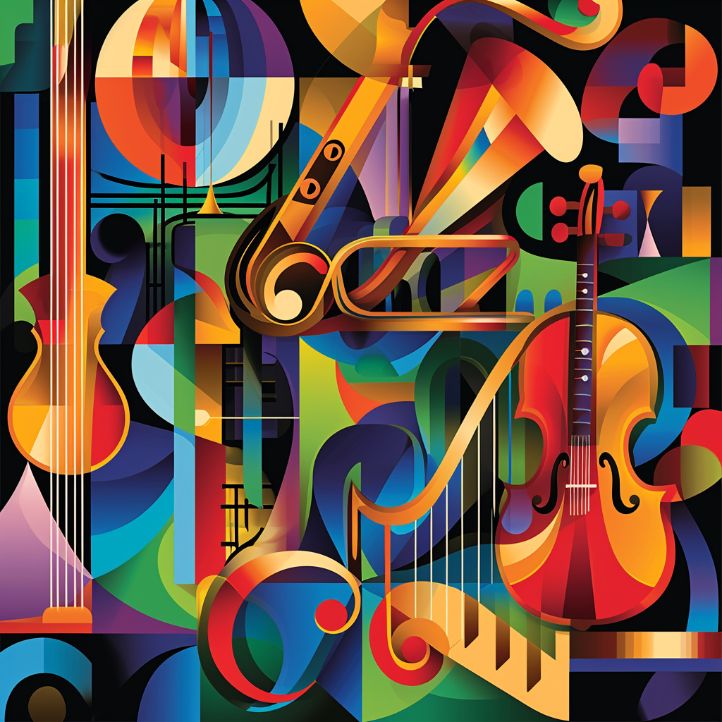 Stringed Instruments Abstract Diamond Art Kit