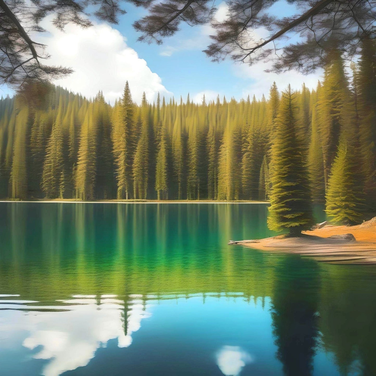 Pine Tree Lake Diamond Art Kit