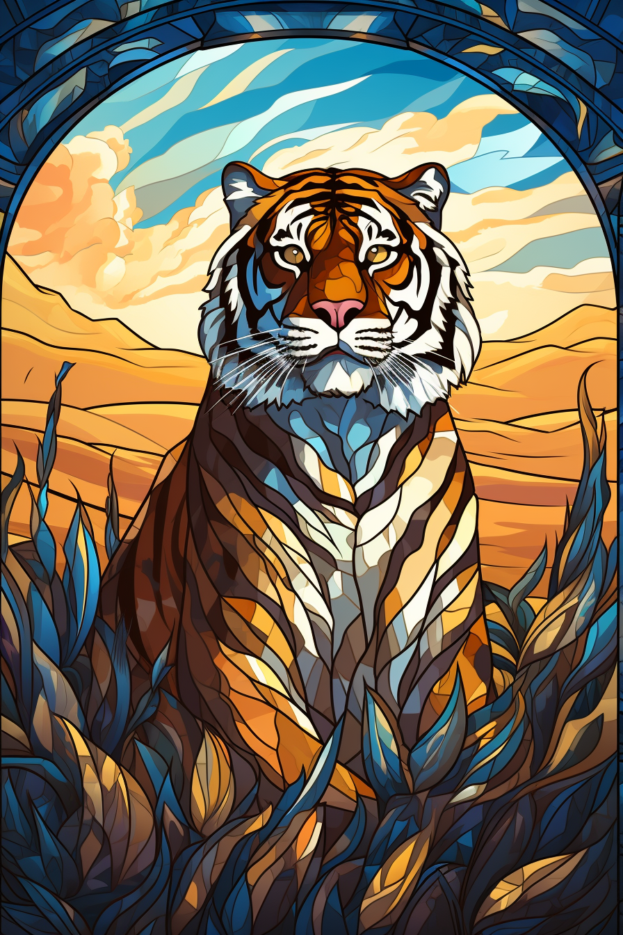 Brownhills Abstract Tiger Diamond Art Kit