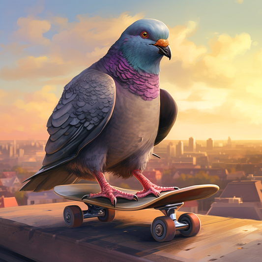 Skateboard Pigeon Diamond Art Kit