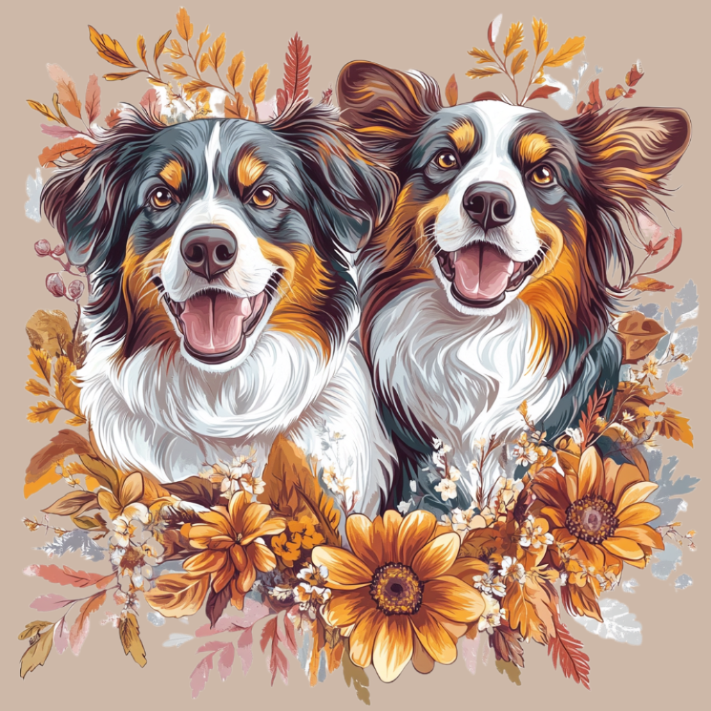 Two Australian She Phers Flowers Diamond Art Kit