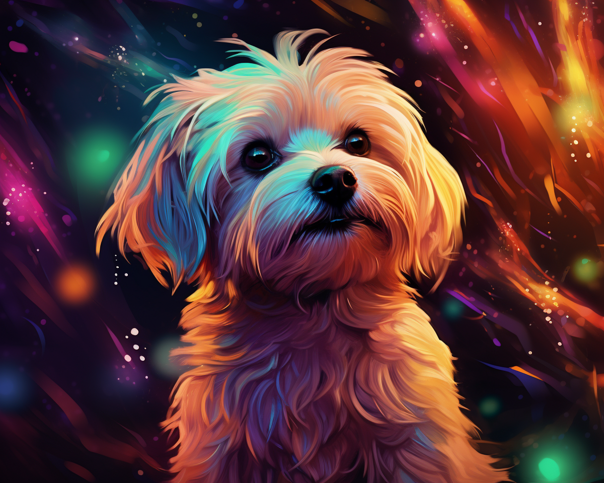Bright Background Maltese Diamond Art Kit