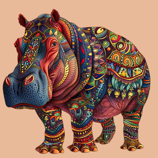 Abstract Pattern Hippo Diamond Art Kit