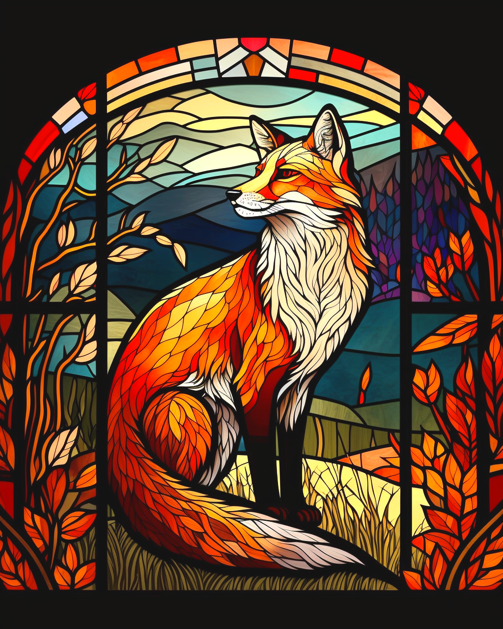 Redfox Abstract Diamond Art Kit