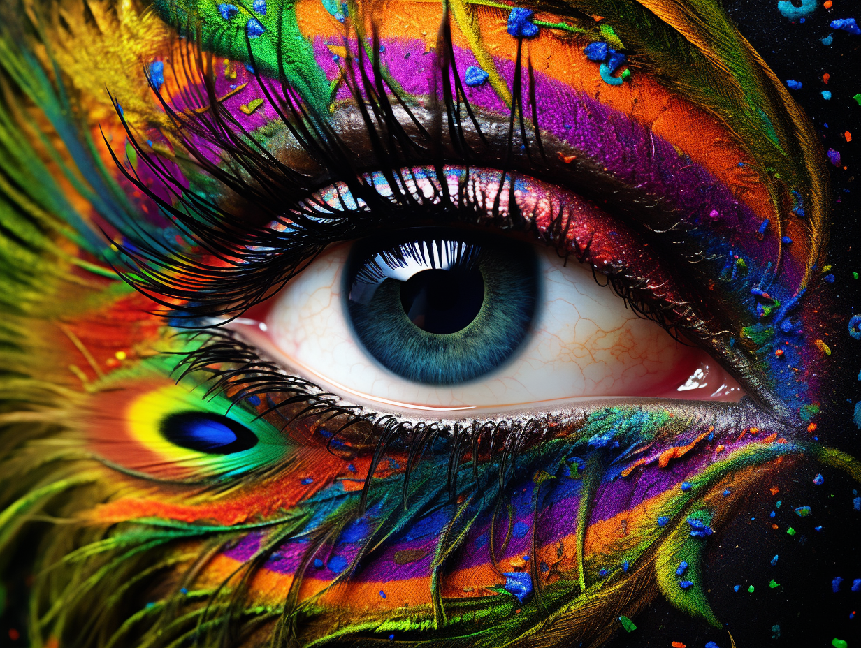Colorful Peacock Feather Eye Diamond Art Kit