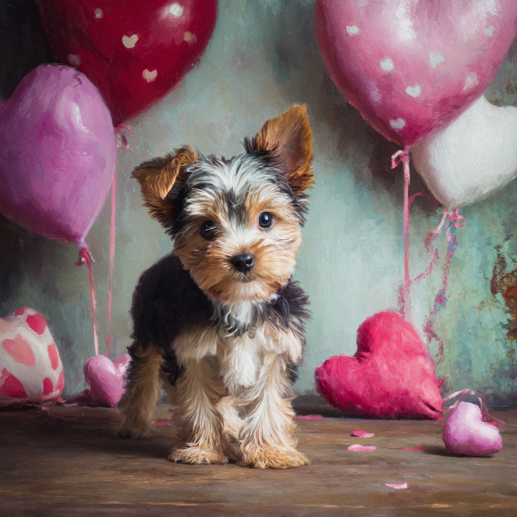 Balloons Yorkie Diamond Art Kit