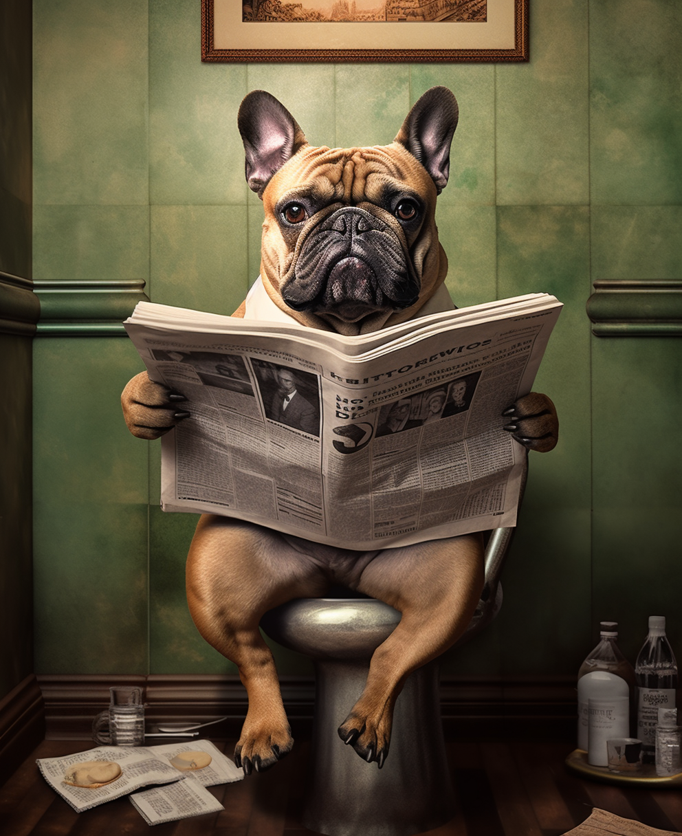 French Bulldog Toilet Diamond Art Kit