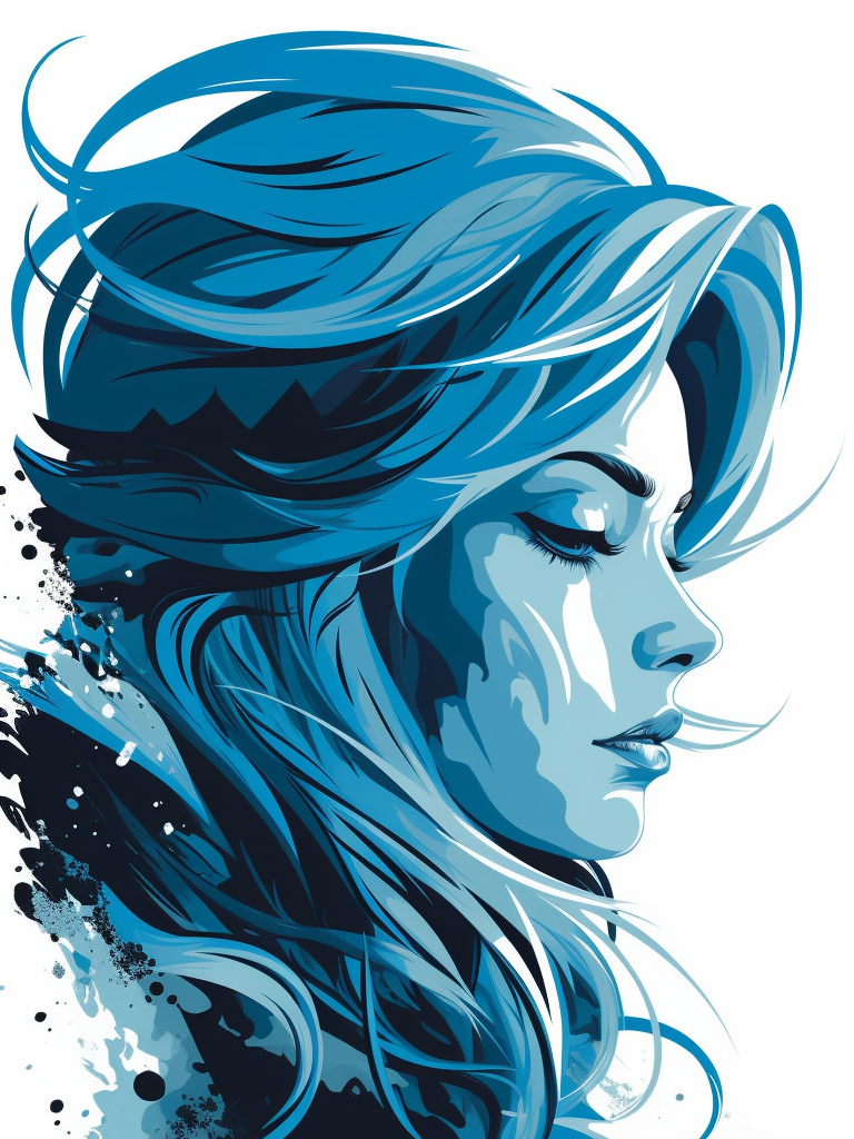 Abstract Woman In Blue Diamond Art Kit