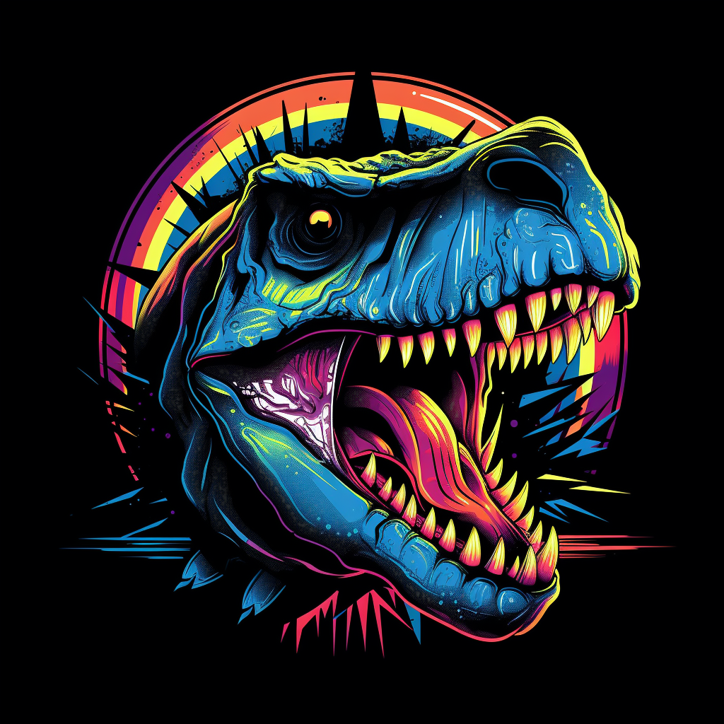 Bright Dinosaur Head Diamond Art Kit