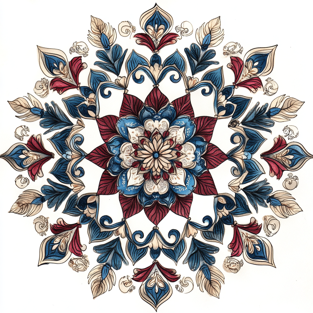Off White Feather Mandala Diamond Art Kit