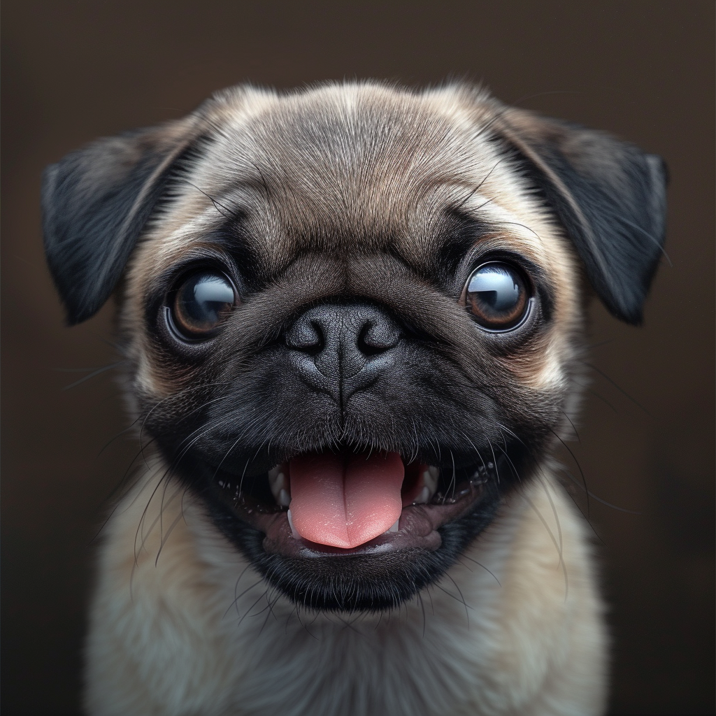 Happy Little Pug Puppy Diamond Art Kit
