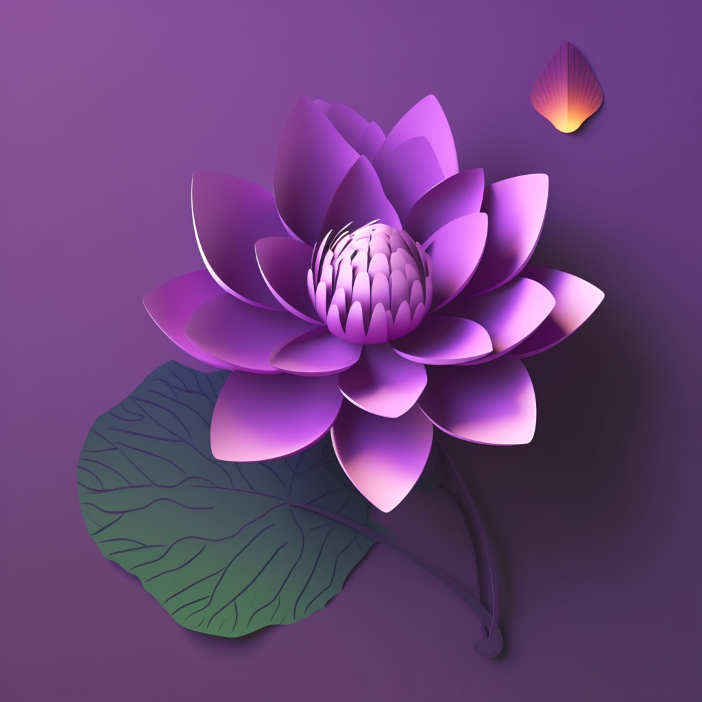 Abstract Purple Lotus Diamond Art Kit