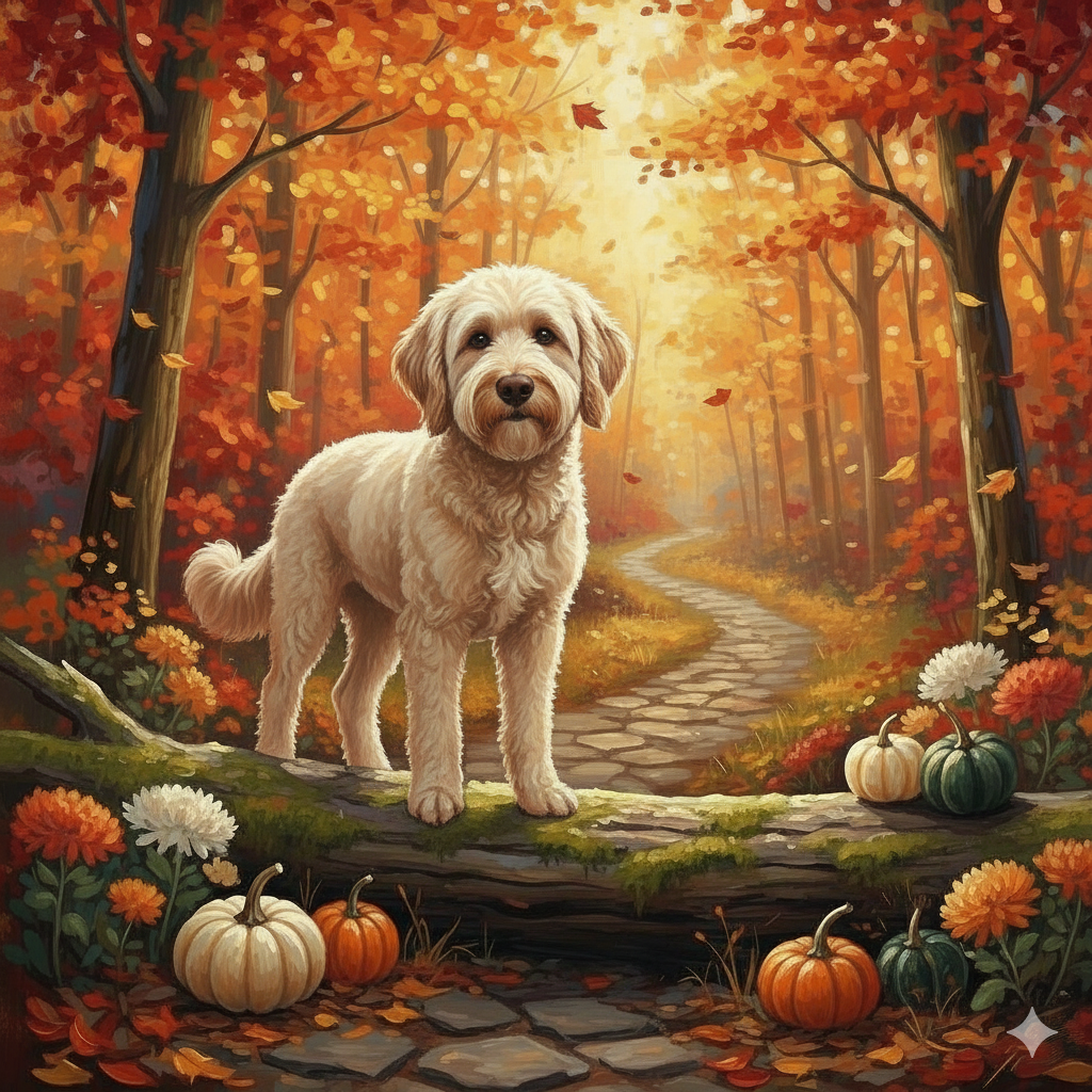 Autumn Forest Golden Noodle Diamond Art Kit
