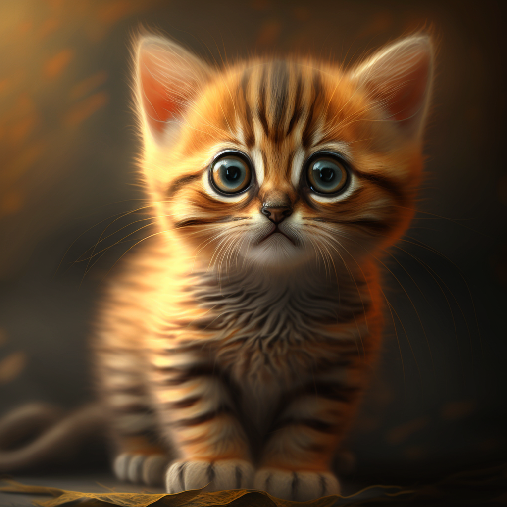 Cute Eye Striped Kitten Diamond Art Kit