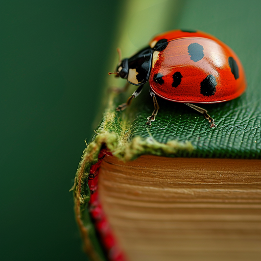 Old Book Ladybug Diamond Art Kit