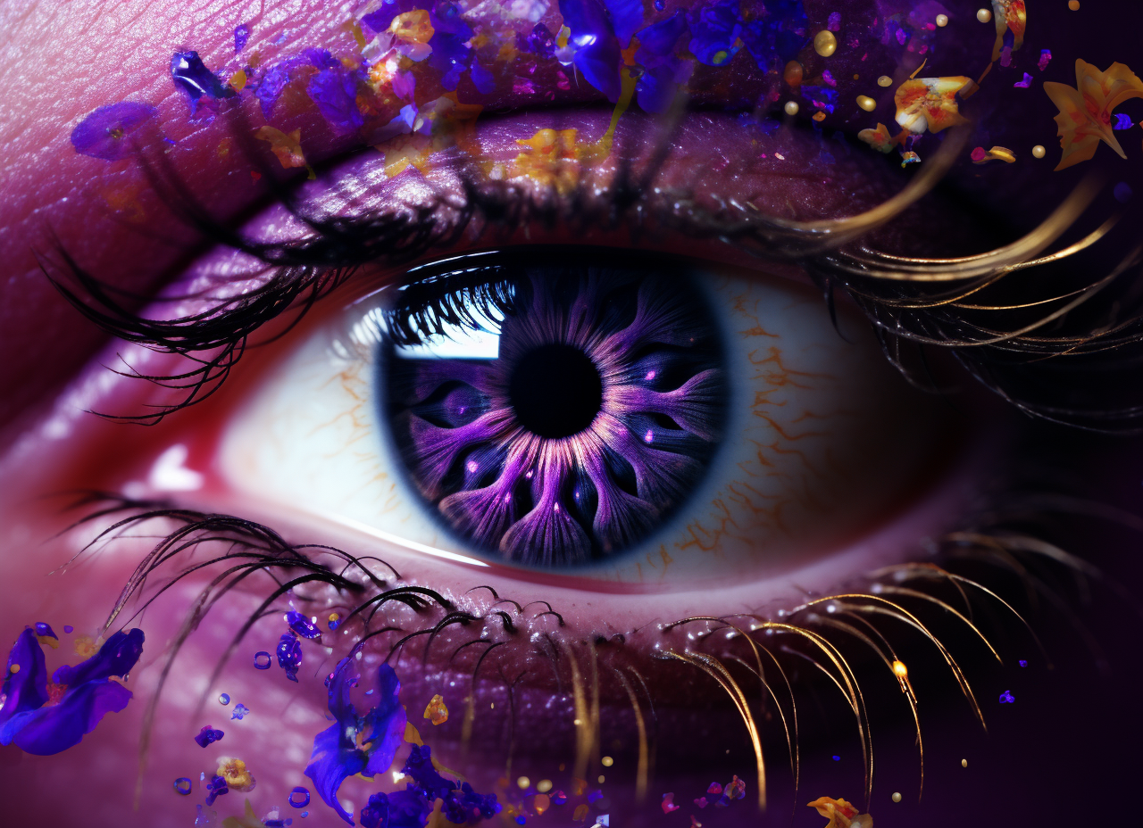 Purple Iris Eye Diamond Art Kit