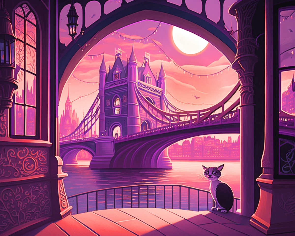 London Bridge Cat Diamond Art Kit
