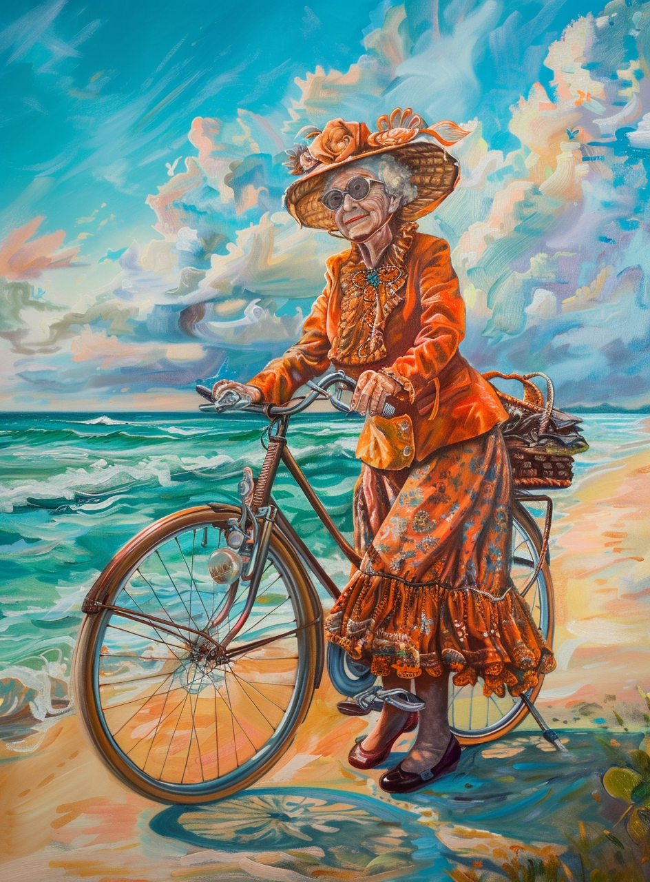 Grannys Beach Bicycle Diamond Art Kit