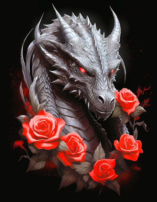 Five Rose Dragon Diamond Art Kit