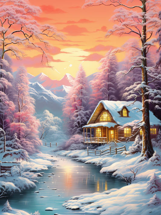 Orange Skylight Eds Now Cabin Diamond Art Kit