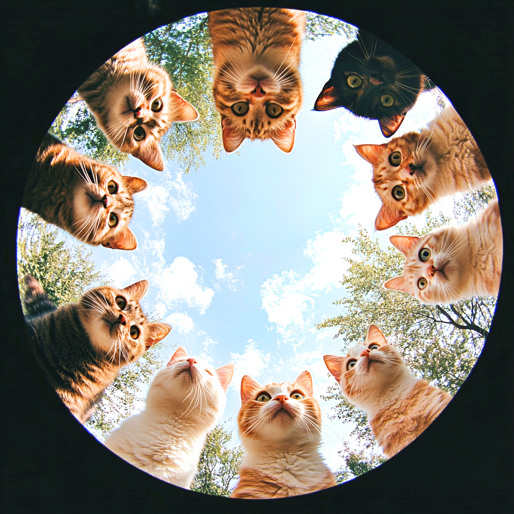Ten Cat Circle Diamond Art Kit