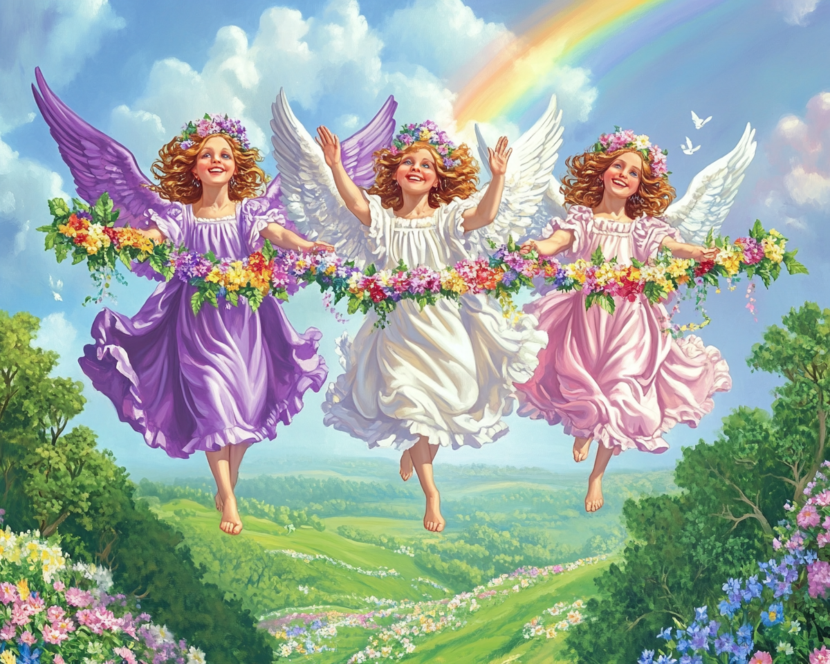 Spring Flower Angels Diamond Art Kit