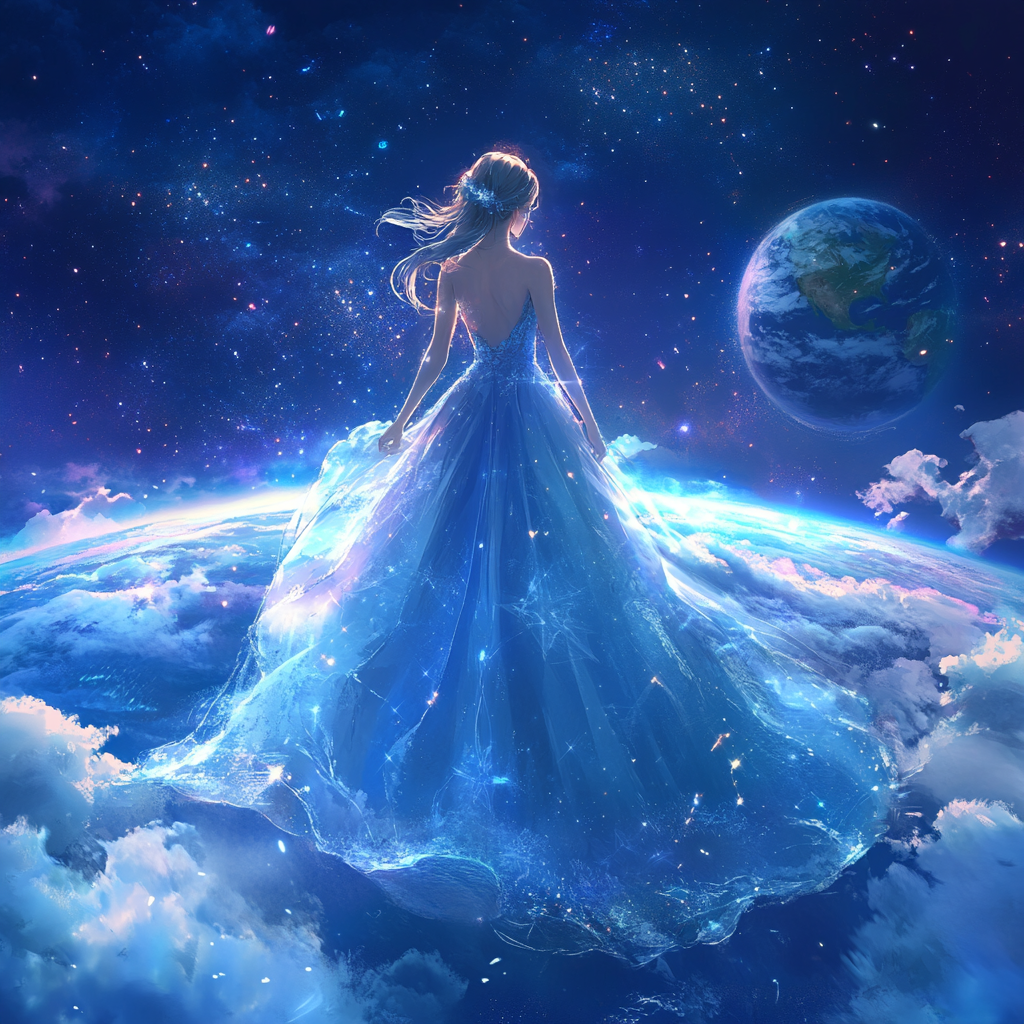 Earth Galaxy Girl Diamond Art Kit