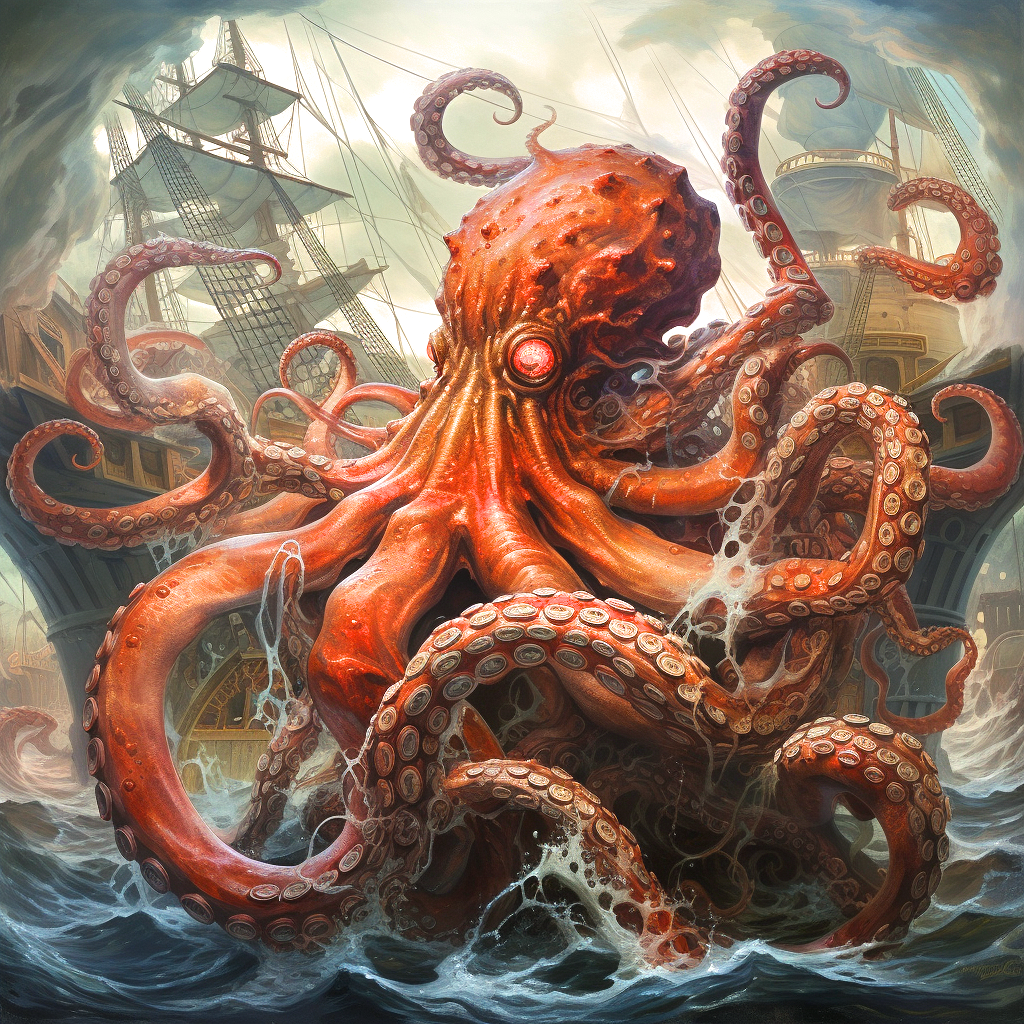 Giant Octopus Monster Diamond Art Kit