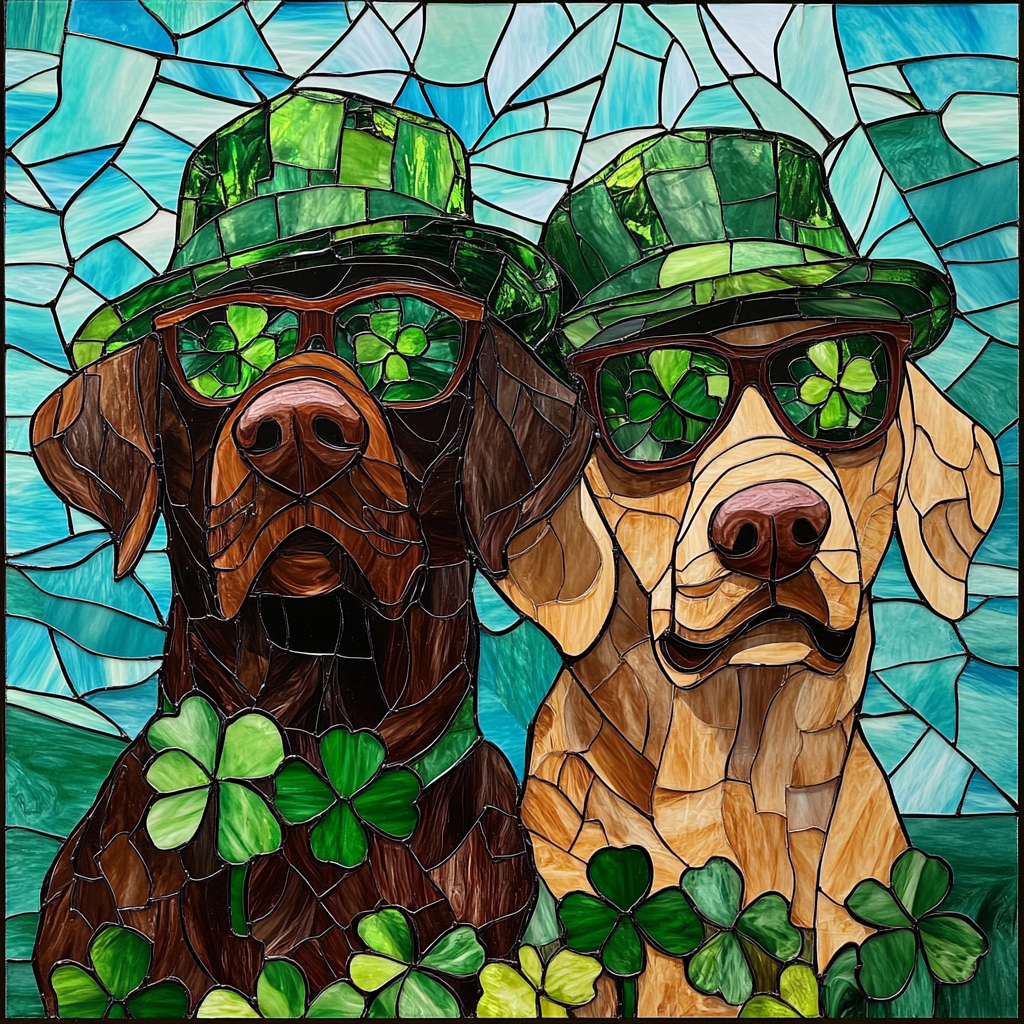 Brown And Yellow St Patrick Labs Diamond Art Kit