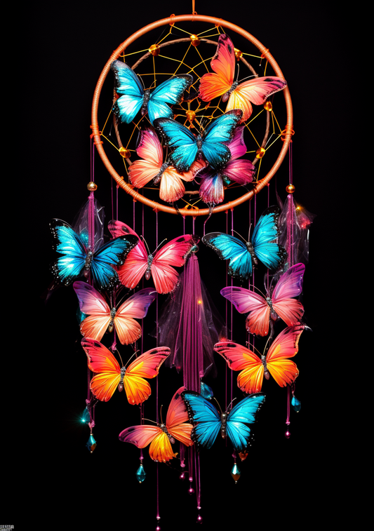 Colorful Butterfly Dreamcatcher Diamond Art Kit