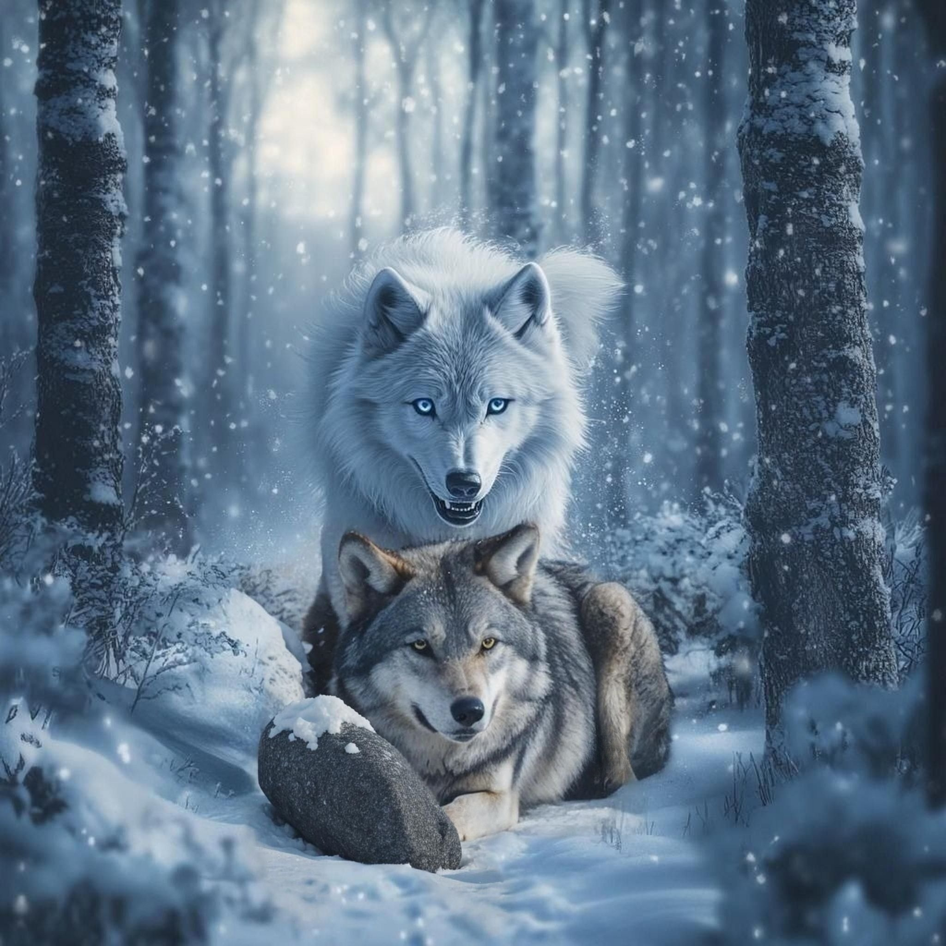 Whitewolf In The Snow Diamond Art Kit