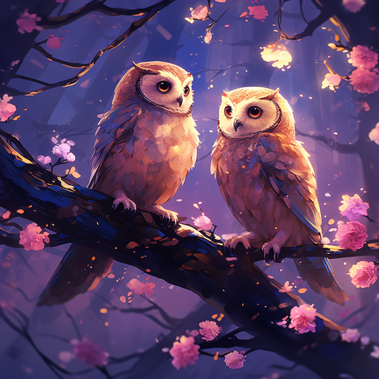 Rays Of Light Owls Diamond Art Kit
