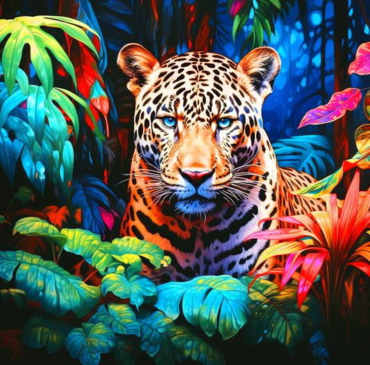 Leopard Behind A Plant Diamond Art Kit