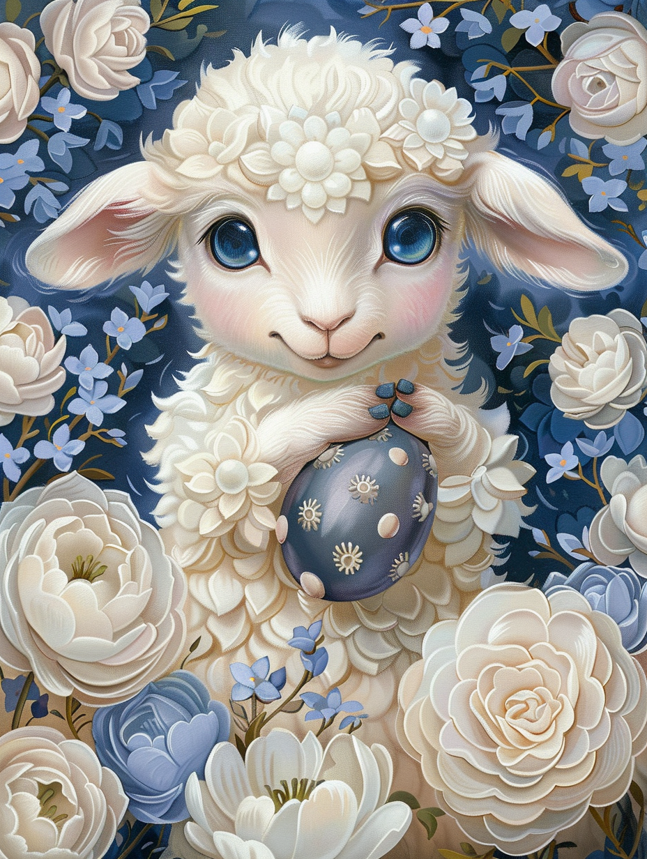 Blue Easter Eggs Heep Diamond Art Kit