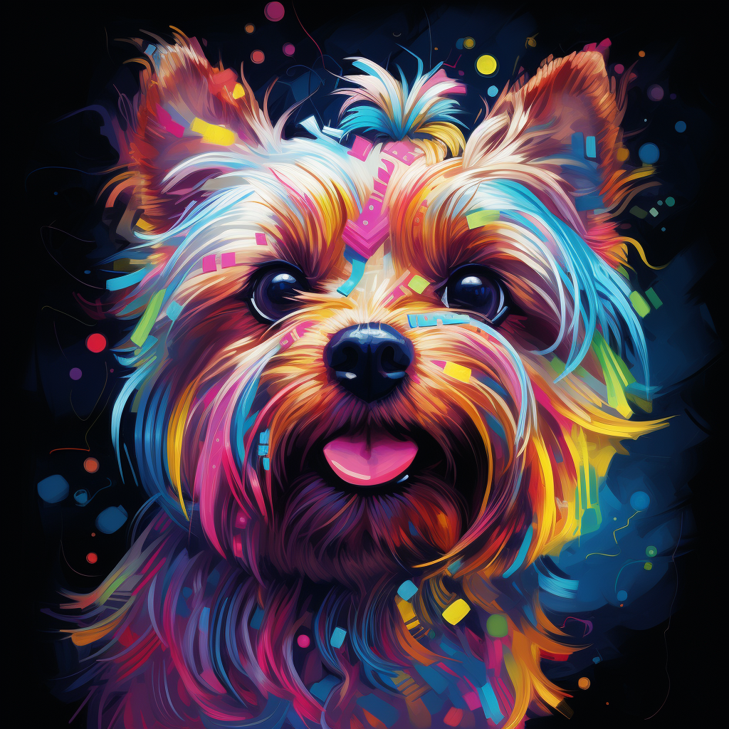 Confetti Color Yorkie Diamond Art Kit